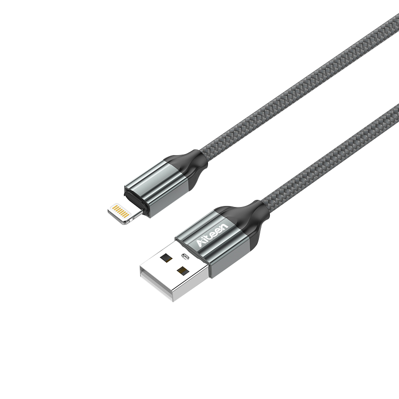 A07-LG Lightning Cable 1m 2.4A Fast Charging Grey Color